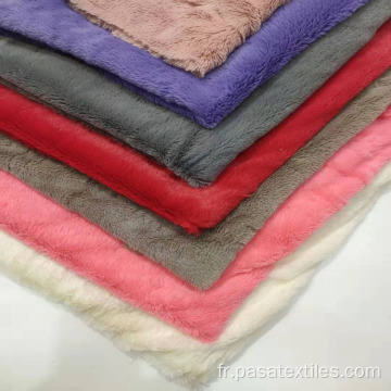 Tissu en peluche PV tricoté en chaîne 100 % polyester